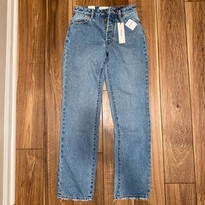 NWT Rollas classic straight jeans high rise